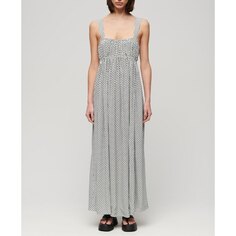 Платье Superdry Tie Back Midi, разноцветный