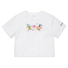 Футболка с коротким рукавом Puma X Spongebob Gir Kids, белый