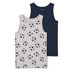 Футболка Name It Melange Football Round Neck 2 шт, серый