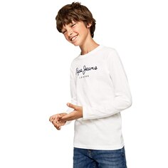 Футболка Pepe Jeans New Herman N Long Sleeve Crew Neck, белый