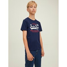 Футболка Jack &amp; Jones Logo Short Sleeve O Neck, синий