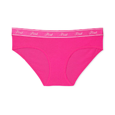 Трусы Victoria&apos;s Secret Pink Logo Cotton Hiphugger, розовый