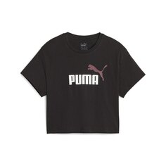 Футболка с коротким рукавом Puma Girls Logo Cropped, черный