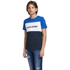 Футболка с коротким рукавом Jack &amp; Jones Logo Blocking, синий