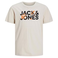 Футболка Jack &amp; Jones Commercial Short Sleeve Crew Neck, бежевый