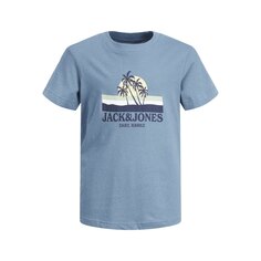 Футболка Jack &amp; Jones Malibu Branding Short Sleeve Crew Neck, синий