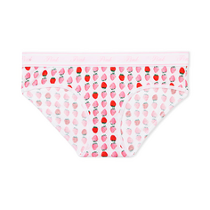 Трусы Victoria&apos;s Secret Pink Logo Cotton Hiphugger Strawberry Print, белый