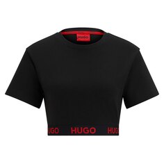 Футболка с коротким рукавом HUGO Sporty Logo, черный