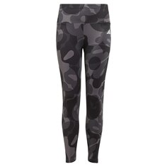 Леггинсы adidas Essentials Aeroready Seasonal Print High-Waist 7/8, серый