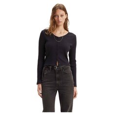 Футболка Levi&apos;s Monica Long Sleeve Round Neck, черный Levis