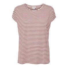 Футболка с коротким рукавом Vero Moda Ava Plain Stripe, розовый