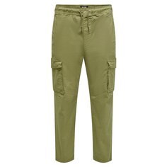 Брюки Only &amp; Sons Ell Tapered Fit Cargo, зеленый
