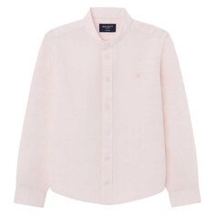 Рубашка с длинным рукавом Hackett Cotton Lin Porter Kids, розовый