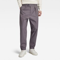 Брюки G-Star Pleated Relaxed Fit Chino, серый