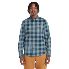 Рубашка с длинным рукавом Timberland Stretch Poplin Tartan Slim, синий