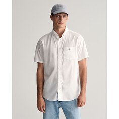 Рубашка с коротким рукавом Gant Reg Poplin, белый