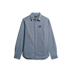Рубашка с длинным рукавом Superdry Cotton Workwear, синий