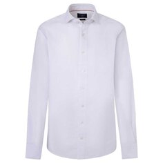 Рубашка с длинным рукавом Hackett Melange Cotton Linen, белый