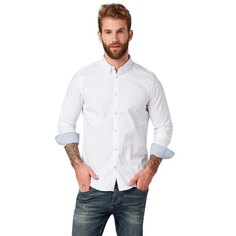 Рубашка с длинным рукавом Tom Tailor Patterned, белый