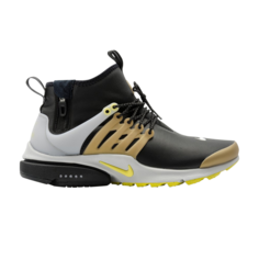 Кроссовки Nike Air Presto Mid Utility &apos;Black Yellow Streak&apos;, черный