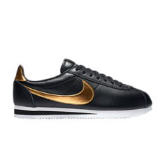 Кроссовки Nike Classic Cortez Premium &apos;Black Metallic Gold&apos;, черный
