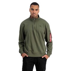 Свитер Alpha Industries X-Fit Half Zip, зеленый