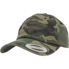 Бейсболка Brandit Low Profile Camo Washed, зеленый