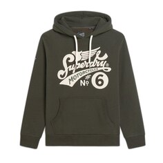 Худи Superdry Worker Script Embroidered Graphic, зеленый