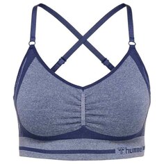 Спортивный топ Hummel Lulu Scrunch High Support Seamless, синий