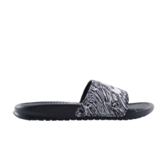 Кроссовки Nike Benassi JDI Print &apos;Obsidian Pure Platinum&apos;, синий