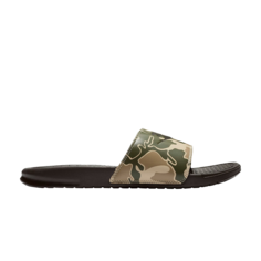 Кроссовки Nike Benassi JDI Print &apos;Camo&apos;, коричневый