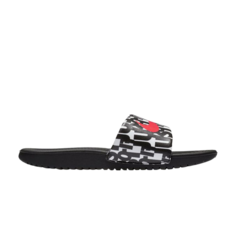Кроссовки Nike Kawa Print Slide GS &apos;Just Do It&apos;, черный