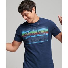 Футболка Superdry Vintage Vl Cali, синий