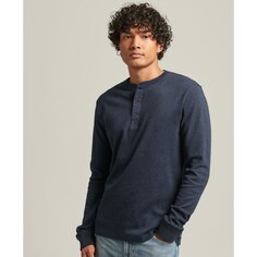 Футболка с длинным рукавом Superdry Vle Mid Weight Henley, серый