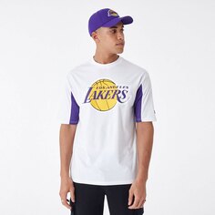 Футболка с коротким рукавом New Era NBA Mesh Panel Los Angeles Lakers, белый