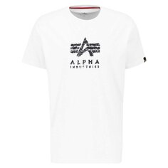 Футболка с коротким рукавом Alpha Industries Grunge Logo T, белый