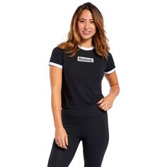 Футболка с коротким рукавом Reebok Training Essentials Linear Logo Slim, черный