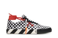 Кроссовки Off-White OFF-WHITE Vulc Low Top &apos;Checkered Black White&apos;, белый