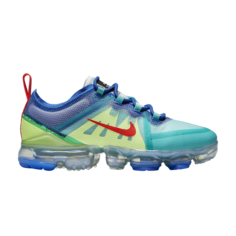 Кроссовки Nike Air VaporMax 2019 GS &apos;Blue Jade Volt&apos;, синий