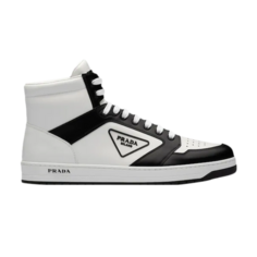 Кроссовки Prada District Leather Sneaker High &apos;White Black&apos;, белый