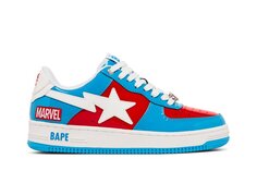 Кроссовки BAPE Marvel Comics x Bapesta FS-001 Low &apos;Captain America&apos;, синий