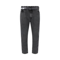 Джинсы Off-White Belted Straight Leg &apos;Grey&apos;, серый