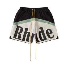 Шорты Rhude Awakeing &apos;Black/Green/Creme&apos;, черный