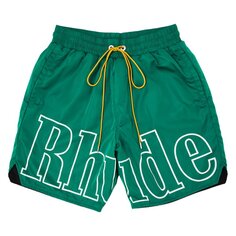 Шорты Rhude Logo Track &apos;Green&apos;, зеленый