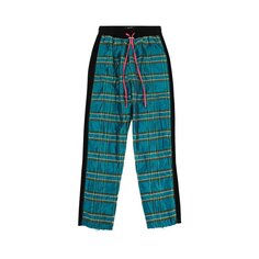 Спортивные брюки Amiri Silk Plaid Straight Leg &apos;Blue&apos;, синий