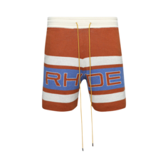 Шорты Rhude Pravil Racing Knit &apos;Brick/Cream/Blue&apos;, красный