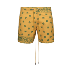 Шорты Rhude Bandana Swim &apos;Yellow/Green&apos;, желтый