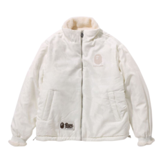 Куртка BAPE Tonal Solid Camo Sherpa Reversible &apos;Ivory&apos;, белый