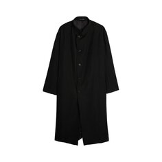 Пальто Yohji Yamamoto Pour Homme K-Stand Collar &apos;Black&apos;, черный