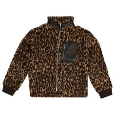 Куртка Amiri Leopard Print Fleece &apos;Black&apos;, черный